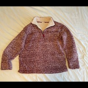 Cozy Maroon Shearling Jacket!